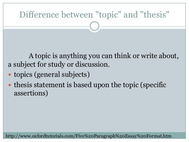 difference between thesis and assertion